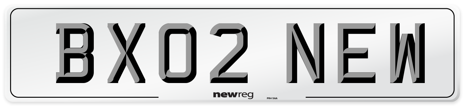 BX02 NEW Number Plate from New Reg